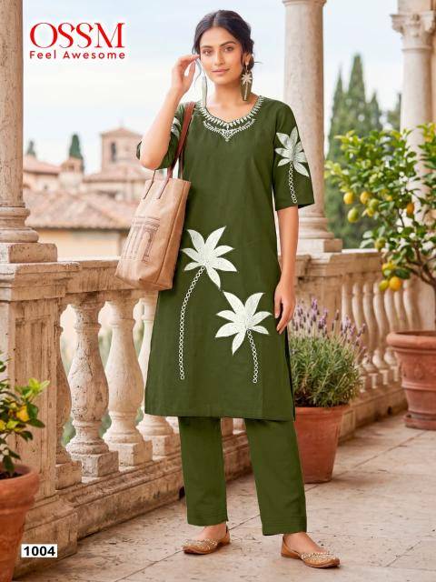 Ossm summer style coord set Surat kurti manufacturers